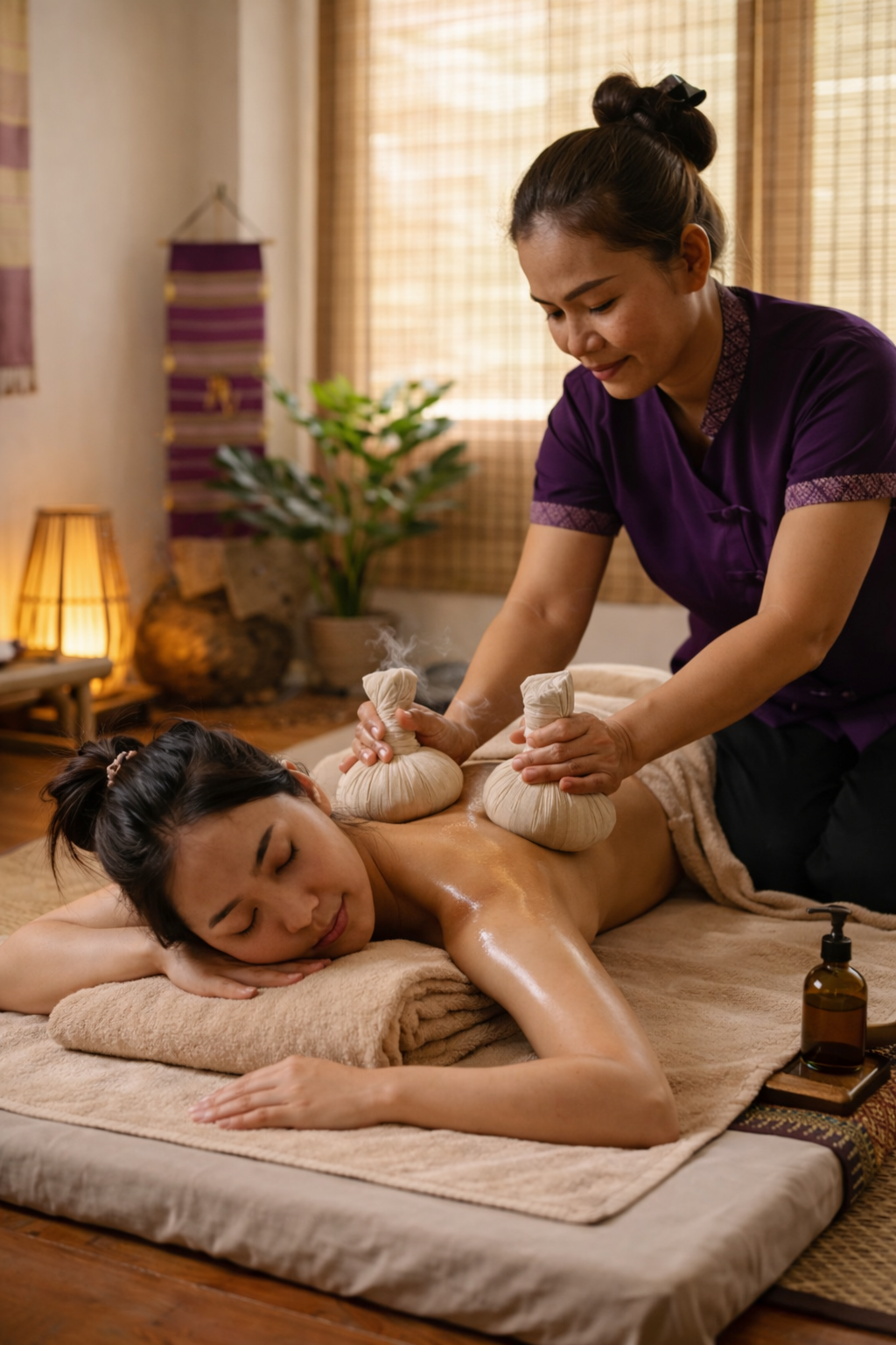 Thai massage aux herbs
